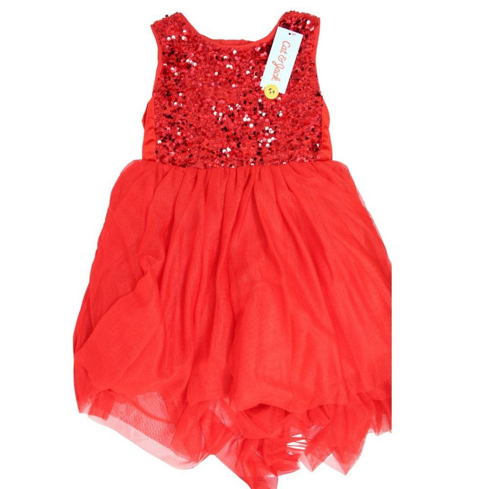 COPY - Girls' Sequin Tulle Sleeveless Dress - Cat & Jack™ Red